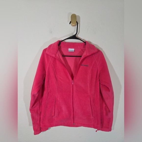 Colombia Full Zip Fleece Pink Jacket Medium - Picture 1 of 9
